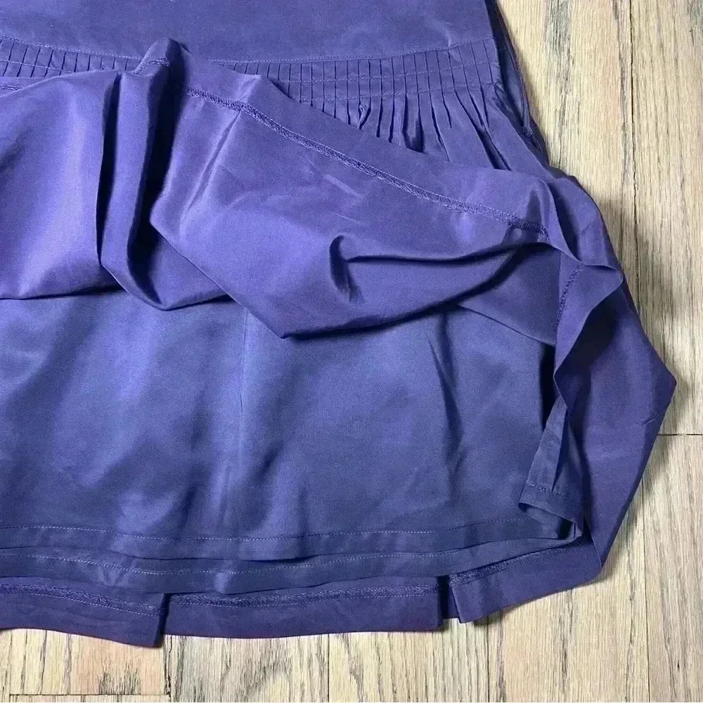 GAP Petite Women’s Satin Gathered Purple A-Line Skirt Size 0 Petite - Picture 10 of 12